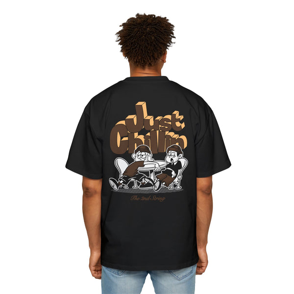 Just Chillin' Brown Oversized Tee