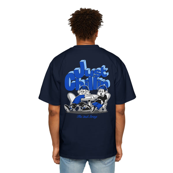 Just Chillin' Blue Oversized Tee