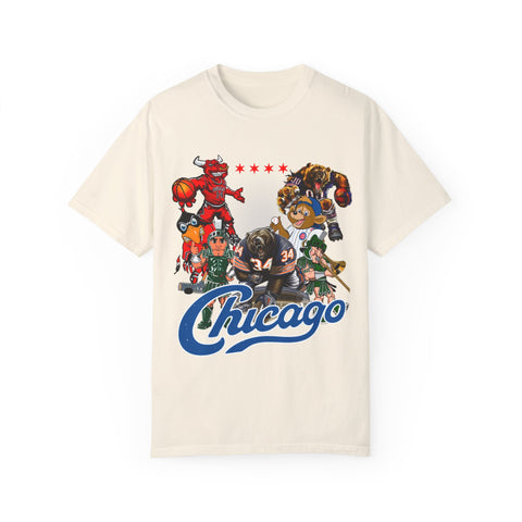 Chicago Mascots Cubs & Green Tee