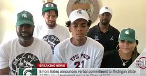 Emoni Bates (as of right now) Is a Spartan Dawg