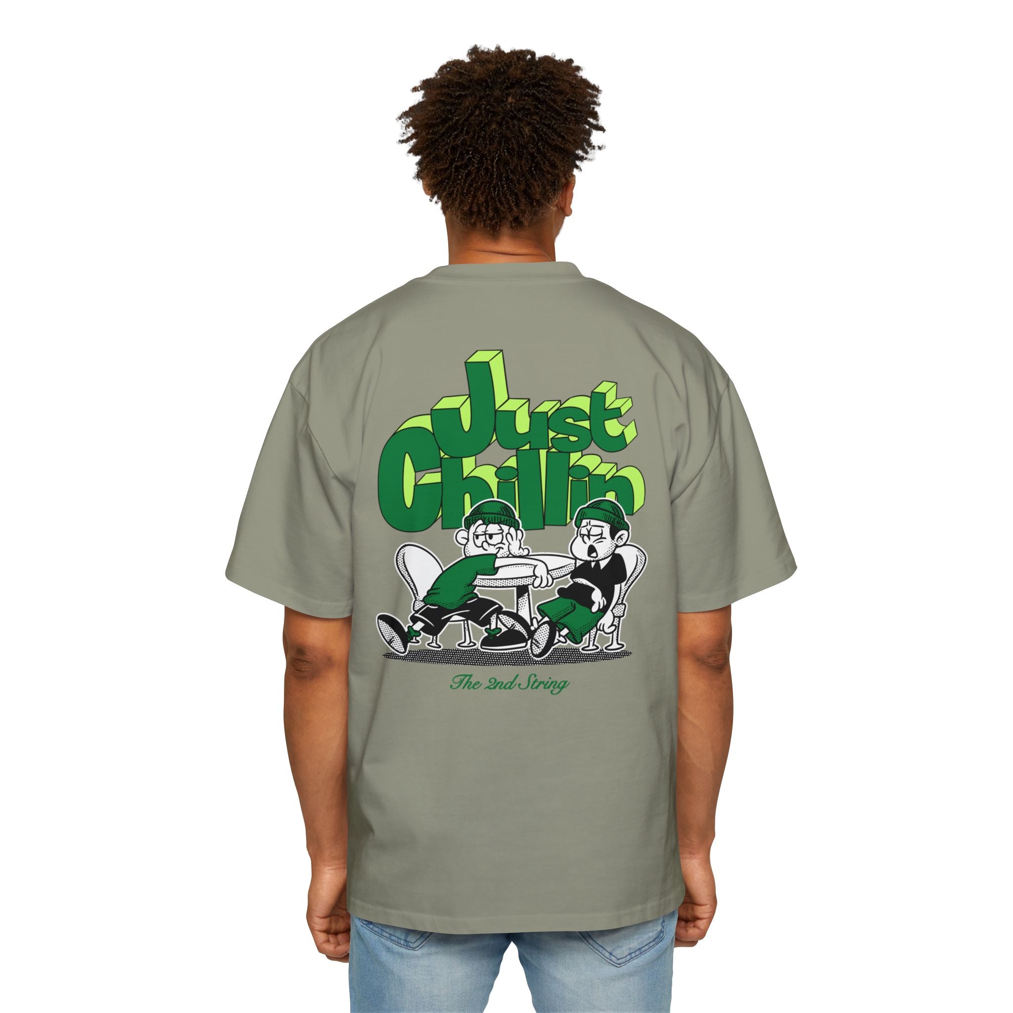Just Chillin' Green Oversized Tee – The 2nd String