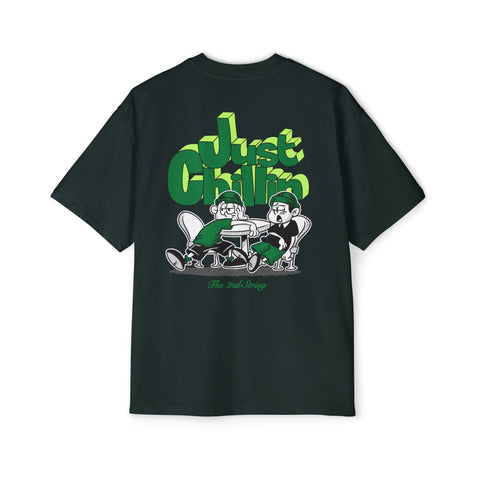 Just Chillin' Green Oversized Tee