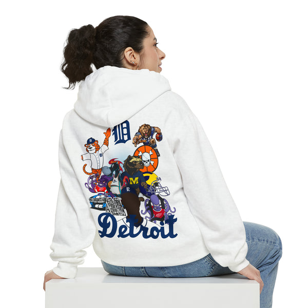 Detroit Mascots Hoodie Blue