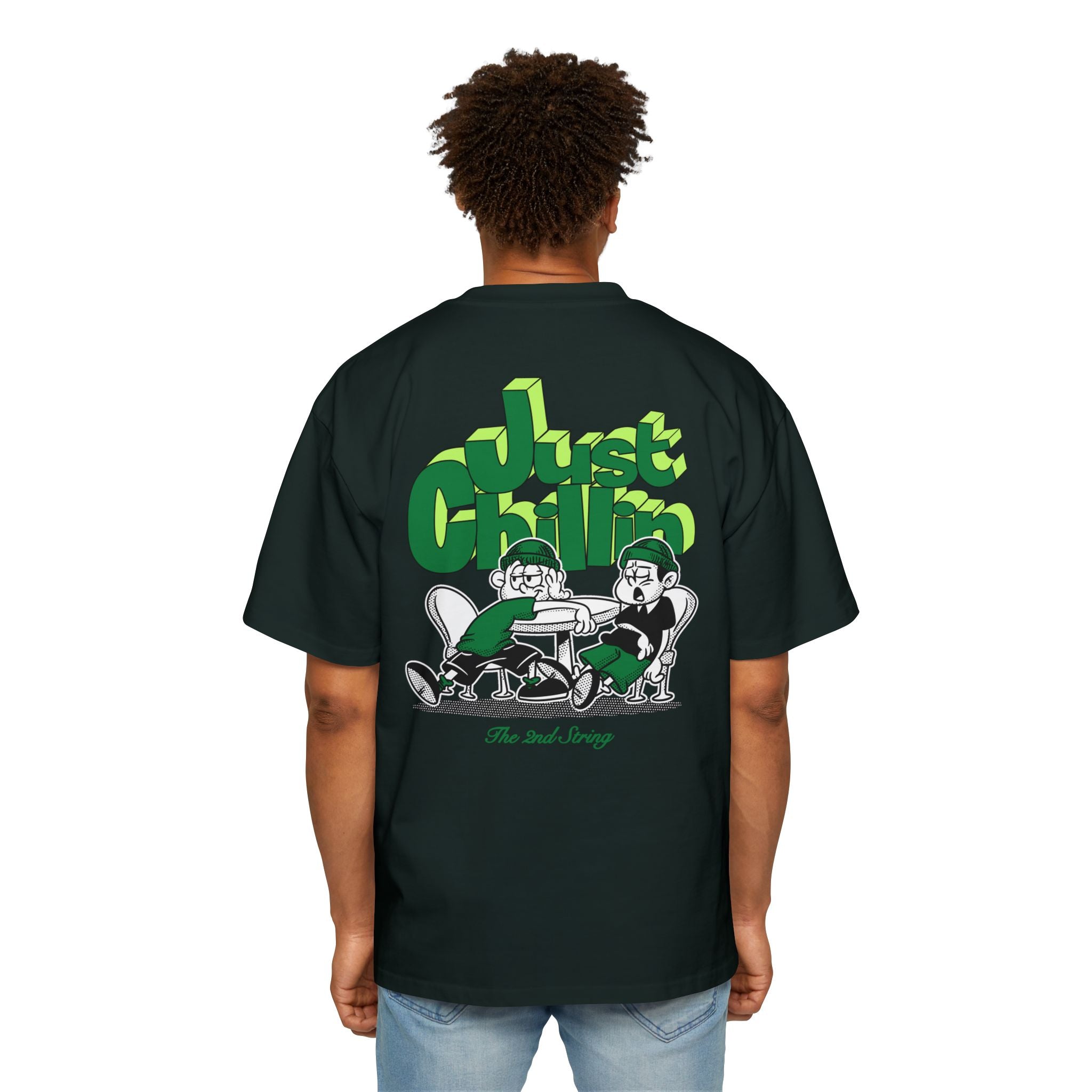 Just Chillin' Green Oversized Tee – The 2nd String