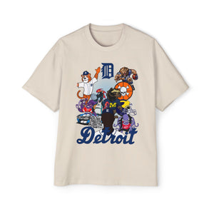 Detroit Mascots Tee Blue