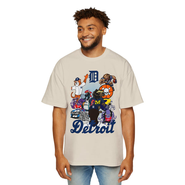 Detroit Mascots Tee Blue